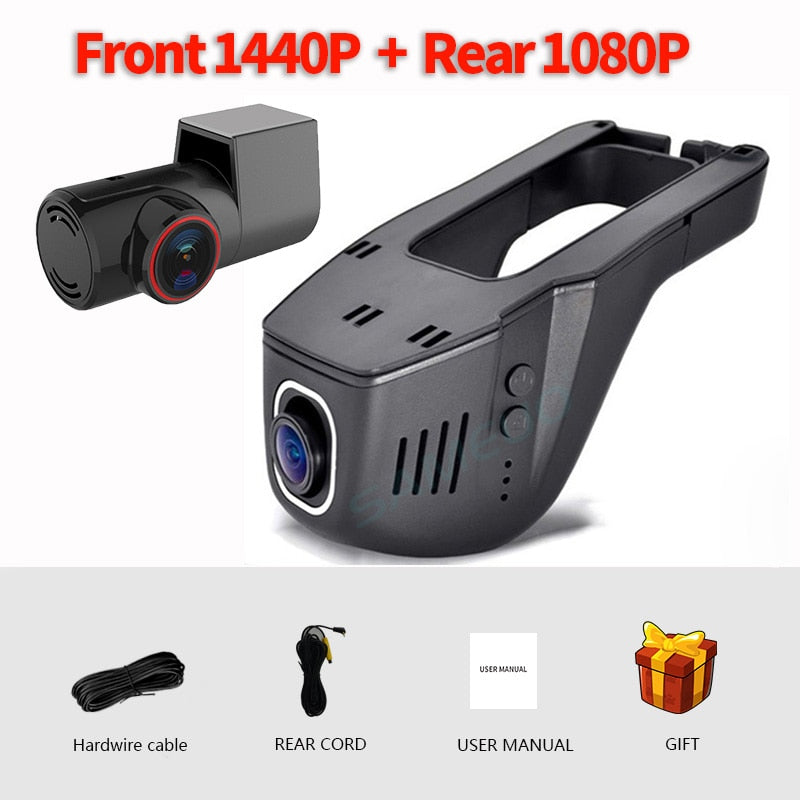 Sameuo U680Pro cámara de salpicadero 4K vista trasera Auto Dashcam para cámara de coche 2160P grabadora de vídeo inversa Dvr WIFI 24H Monitor de aparcamiento