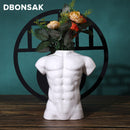 Cerámica Cuerpo Arte abstracto Florero Desnudo Hombre Mujer Escultura Florero Hobby Hombre Mujer Florero Máquina de plantación Decoración para el hogar