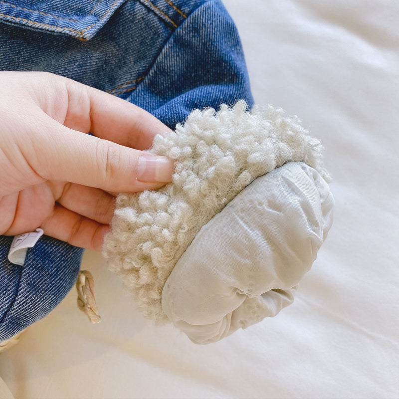 2022 New Spring Winter Kids Denim Jacket Baby Boys Girls Warm Coat Fashion Children Outerwear Toddler Baby Clothes