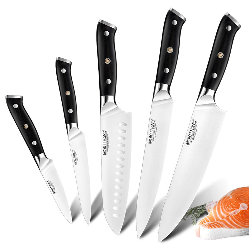 Japanese Kitchen Knives 8 inch Chef Knife Set Germany 1.4116 High Carbon Steel Santoku Fishing Sharp Cooking Knife Handmade