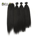 Yaki Straight Hair Bundles Ombre Bundles Synthetic Hair 4Pcs/Pack 18-22inch 245g Bundles With Closure BELLA Weave Hair Extension