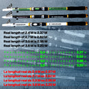 GHOTDA New Design White Spinning Fishing Rod FRP + Carbon Fiber Telescopic Fishing Rods 2.1-3.6M