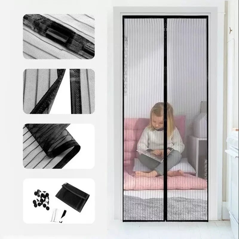 Cortinas antimosquitos para insectos y moscas de verano de 5 tamaños, red magnética, pantalla de puerta de cierre automático, cortina de cocina, envío directo