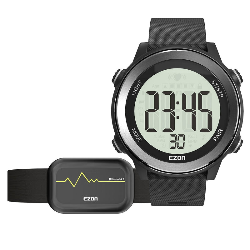 Monitor de ritmo cardíaco Hombres Deportes Polar Relojes Impermeable Digital Inalámbrico Correr Ciclismo Correa de pecho Hombres Mujeres Reloj deportivo