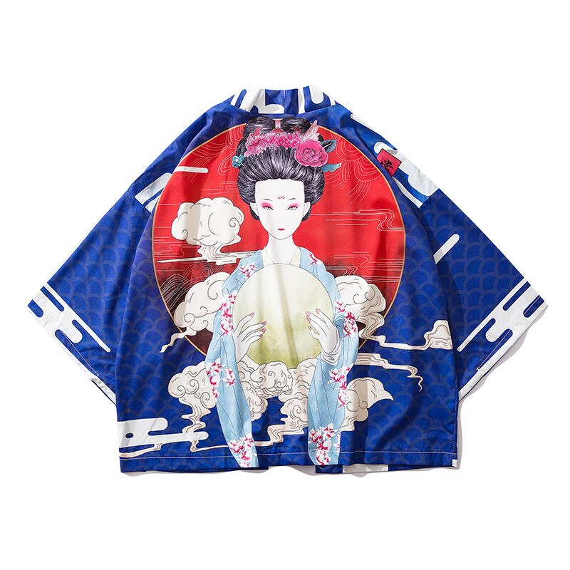 Bebovizi Japanese Style Crane Koi Kimono Tokyo Streetwear Haori Men Women Cardigan Japan Girl Robe Chinese Dragon Anime Clothes