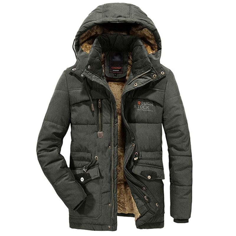 Neue Mode Herren Winterjacke Männer Dicke Lässige Outwear Jacken Herren Winddichte Parkas Plus Größe 6XL 7XL 8XL Samt Warmer Mantel