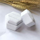 Hexagonal Velvet Ring Box Customized Single / Double Slot Hochzeit Verlobungsring Box Velvet Ring Aufbewahrungsbox Elegant Retro