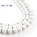 4/6/8mm Natural Matte Multicolor Hematite Stone Rubber Loose Round Beads for Accessories Jewellery Making Diy Bracelet 15"