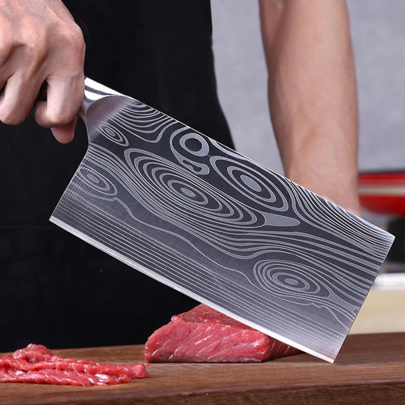 9cr18mov Sanhe Steel Kitchen Knife Chef's Slicer Hotel Meat Cleaver Chopping Knife Sharp Durable High Hardness