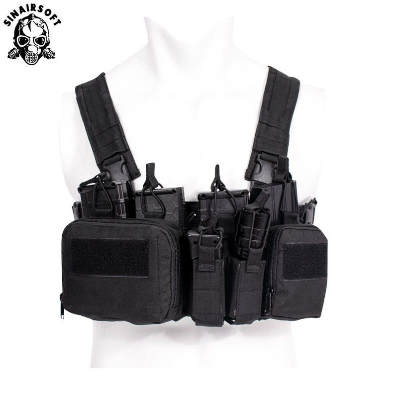 CS Match Wargame TCM Chest Rig Airsoft Tactical Vest Military Gear Pack Magazine Pouch Holster Molle System Waist Men Nylon Swat