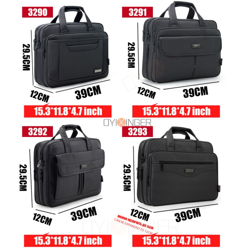 Bolsos para ordenador portátil para hombre, bolso de un solo hombro de gran capacidad, maletín de negocios a la moda para hombre, marca de 15 "para HP, DELL, Lenovo, Apple, Acer, Asus