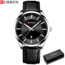 CURREN Quartz Watches for Men Leather Strap Male Wristwatches Top Luxury Brand Business Men&