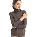 Women Turtleneck Merino Wool Cashmere Sweater Long Sleeves Autumn Winter Sweater Women&