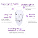 7 Colors Light LED Facial Mask with Neck Face Care Treatment Beauty Anti Acne Therapy Face Whitening Skin Rejuvenation Machine