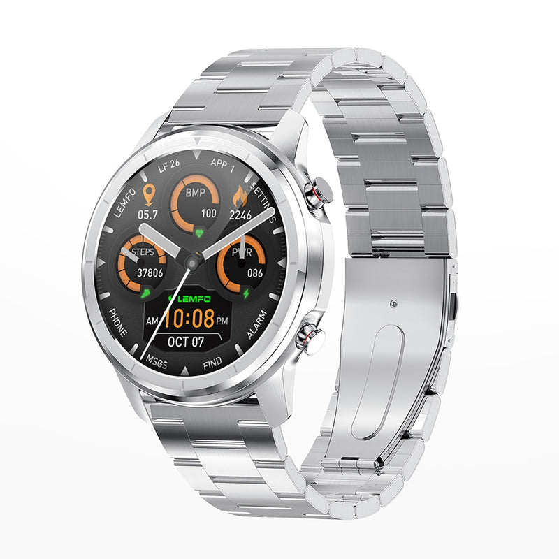 LEMFO LF26 1,3 pulgadas completamente táctil 360*360 HD pantalla Amoled reloj inteligente hombres Bluetooth 5,0 reloj meteorológico cara reloj inteligente para Android