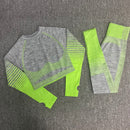 Trajes de yoga para mujer, conjunto de yoga, ropa de gimnasia, traje de fitness deportivo para mujer, ropa para correr, top de yoga, mallas de yoga, conjunto de gimnasio sin costuras para mujer