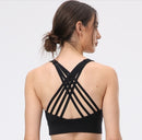 NWT Cross Tanks Yoga bra Women Tank Tops Fitness Shock Proof Quick Dry Backless Push Up Crop Bra Size XS-XL