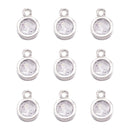 80-160pcs Cubic Zirconia Rhinestone Charms Pendants Drop Heart Crystal Charms for Jewelry DIY Earrings Necklace Bracelet Making