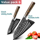 Kitchen Knives Set Stainless Steel 7CR17 Japanese Style Chef Knife Bread Meat Cleaver Paring Kitchen Knife Kitchen Accessories