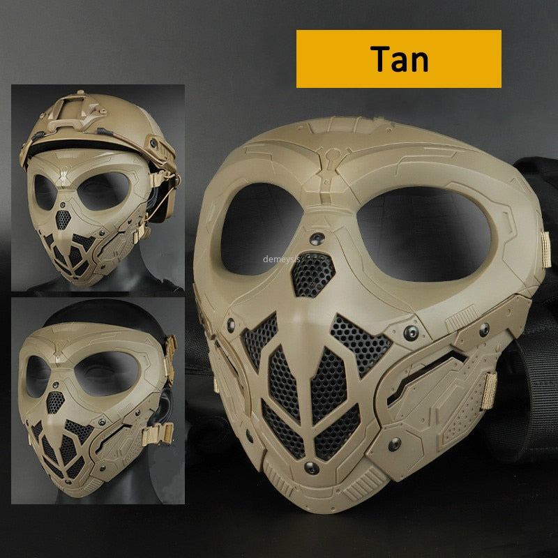 Outdoor Airsoft Protective Mask Military Tactical Paintball Full Face Mask CS Hunting Shooting Sports Halloween Skull Masks