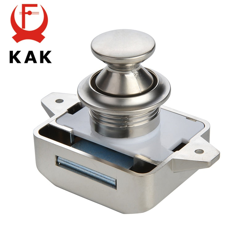 KAK 10 Uds Camper Car Push Lock RV Caravan Boat Motor Home Gabinete Cajón Pestillo Botón Cerraduras Muebles Cerradura de puerta Hardware