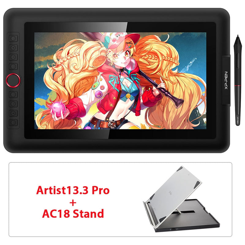 Tableta gráfica XPPen Artist13.3Pro, Monitor de dibujo, pantalla de bolígrafo de 13,3 ", arte de animación con inclinación, lápiz óptico sin batería, nivel 8192