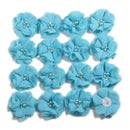 240PCS 5.5cm 2" Pearl Cluster Rhinestone Center Chiffon Hair Flower Hand Sewing Flower Boutique For Baby Headbands