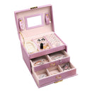 Drei Schichten 2022 Klassische Hochwertige Leder Schmuckschatulle Halsketten-Display Exquisites Make-up-Etui Schmuck-Organizer