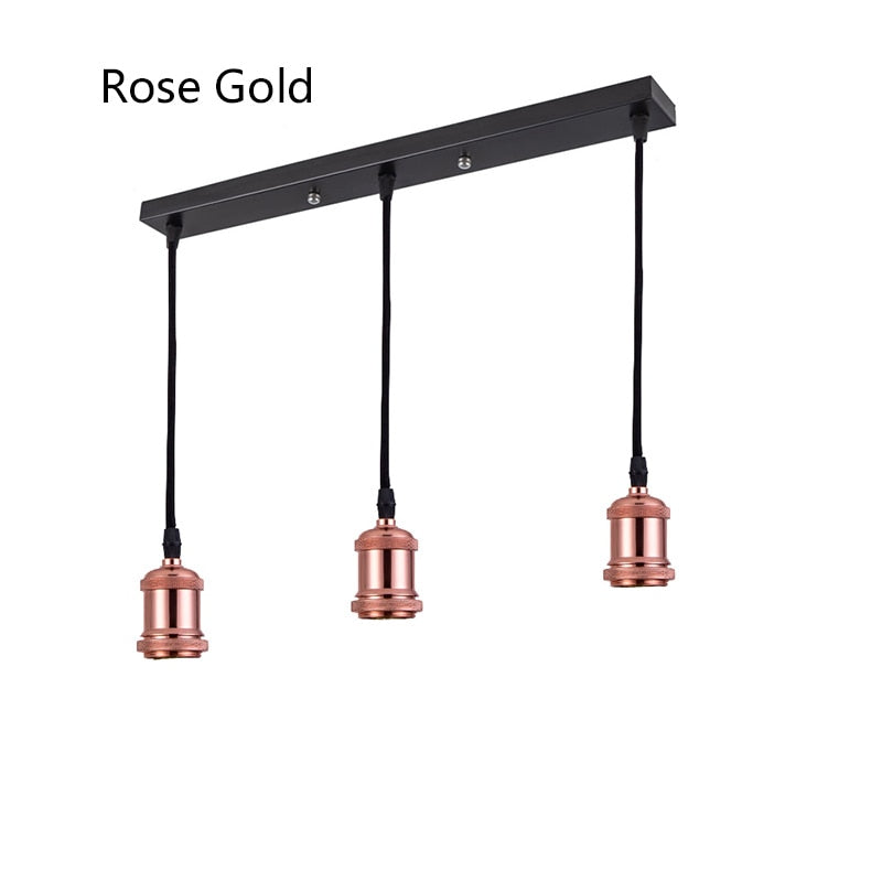 Retro Industrial Loft LED Bar Pendent Lamp E27 Socket Pendant lights Aluminum Dining Room Pendent Lights Kitchen Hanging Lamps