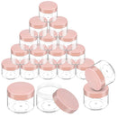 20Pcs 20ml Acrylic Round Clear Jars with Lids for Lip Balms Creams  DIY Make Up Cosmetics Samples lip gloss Containers Set