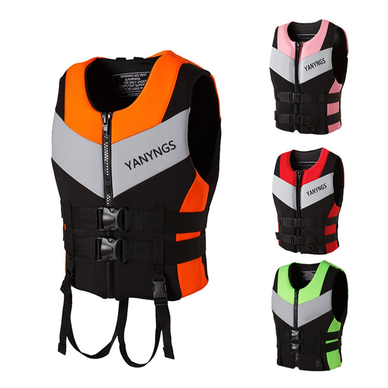 Water Sports Fishing Water Ski  Vest Kayaking Boating Swimming Drifting Safety Vest Adults Life Jacket Neoprene Safety Life Vest