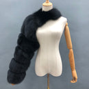 Fur Sleeve Women Fashion Luxury Real Fox Fur Coat Single Sleeve New Arrival