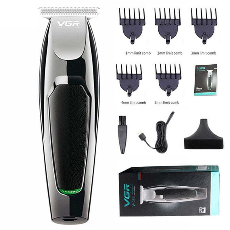 VGR Electric Hair Trimmer Waterproof Hair Machine Beard Shaving Machin Professional Hair Clippers USB Hair Cutting Machine Men