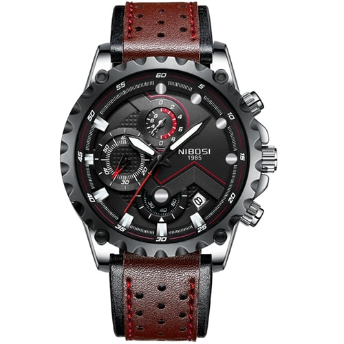 Reloj NIBOSI para hombre, relojes deportivos de esfera grande, reloj militar de moda para hombre, reloj de pulsera de cuarzo para hombre, reloj Masculino