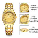 MISSFOX Fashion Watches Women's Expensive 18K Gold Ladies Wrist Watch Women Quartz Classic Analog Diamond Jewelry Hand Watch