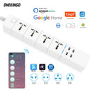 WIFI Smart Power Strip Universal Works With Alexa Googlehome Multi Plug  four takes 6AC Socket  4 USB Voice Contro UK/EU/US/AU