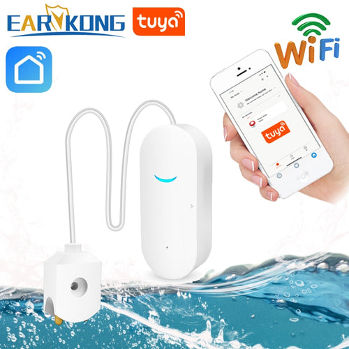 EARYKONG Tuya WiFi Water Leakage Sensor Independent Liquid Leak Alarm 4 Versions Available Easy Installation