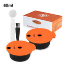 IFilas180/60 ml nachfüllbare Espresso-Kaffeemaschinen-Kapseln für BOSCH-Maschine Tassimo wiederverwendbare Filterkaffeekapseln, umweltfreundlich