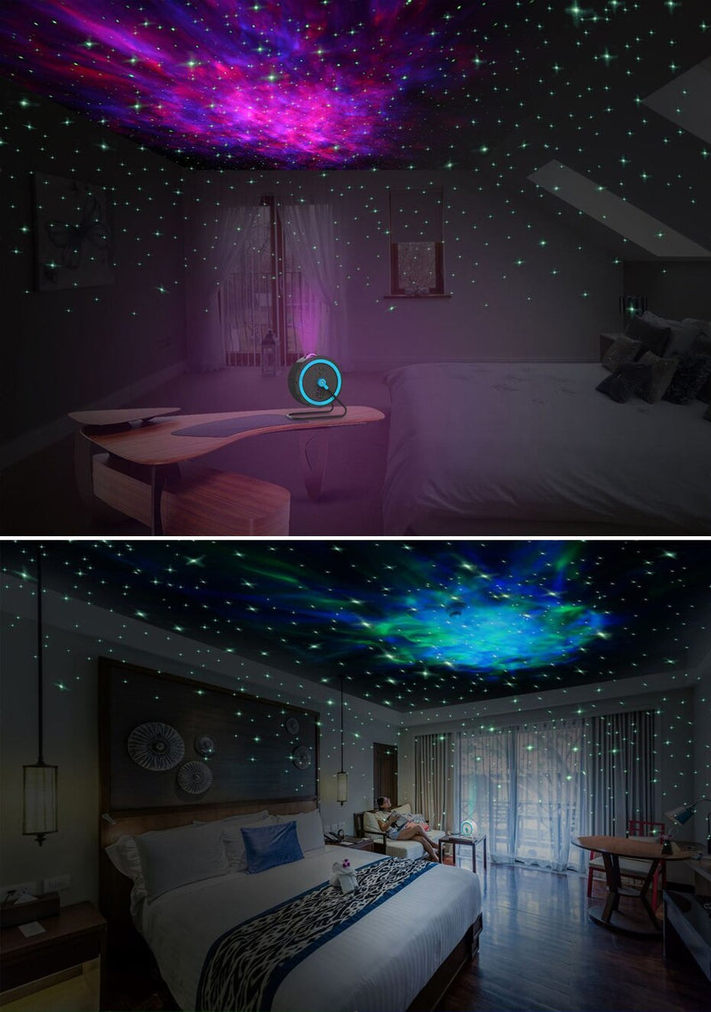 ALIEN Twinkling Galaxy Dynamic Laser Star Starry Sky Proyector LED Nebula Cloud Kids Party Night Light con altavoz de música