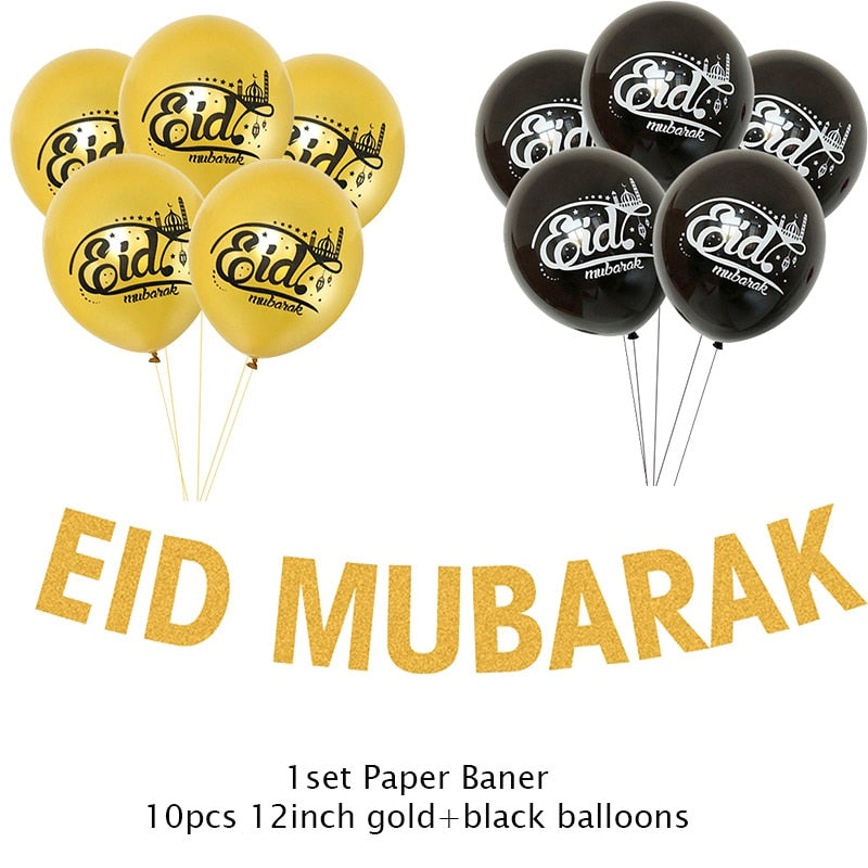 Ramadan Decoration eid mubarak Disposable Tableware Paper Plate Cup Islamic Muslim Party Eid al-fitr Ramadan Mubarak Supplies