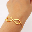Charms Custom Infinity Name Bracelet Personalized Lover Bracelets For Women Kids Birthday Gifts Jewelry Stainless Steel Chain