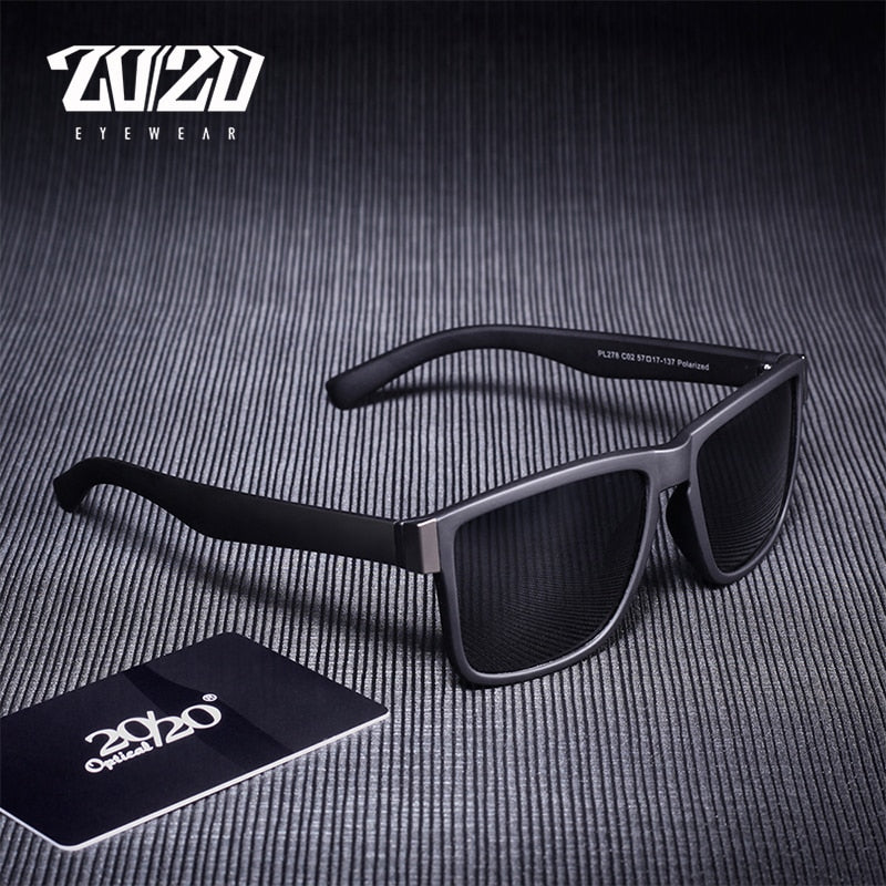 20/20 Classic Polarized Sunglasses Men Glasses Driving Coating Black Frame Fishing Driving Eyewear Male Sun Glasses PL278