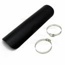 Black /Chrome Motorcycle Curved Exhaust Muffler Pipe Heat Shield Cover Guard Protector Universal for Honda Harley
