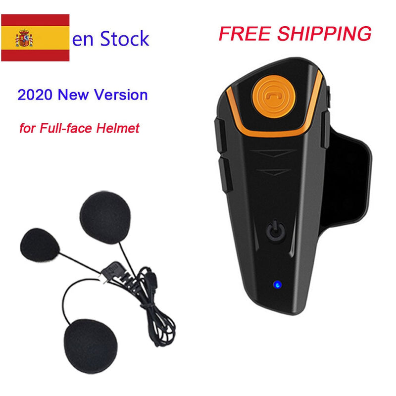 2022 Version BT-S2 1000m 30M IPX7 Waterproof Moto Helmet Bluetooth Wireless Headset Motorcycle bluetooth intercom for motorcycle