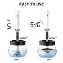 Makeup Brush Cleaner Dryer, Automatic Brush Spinner with 8 Size Rubber Collars, Wash and Dry in Seconds,Brush Cleaning Machine