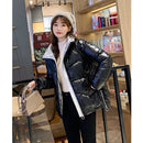 Winter Women Woman Parkan New Shiny Clothes Femme Fashion Young Cotton Coat Thicken Korean Cotton Fashion Jacket A79