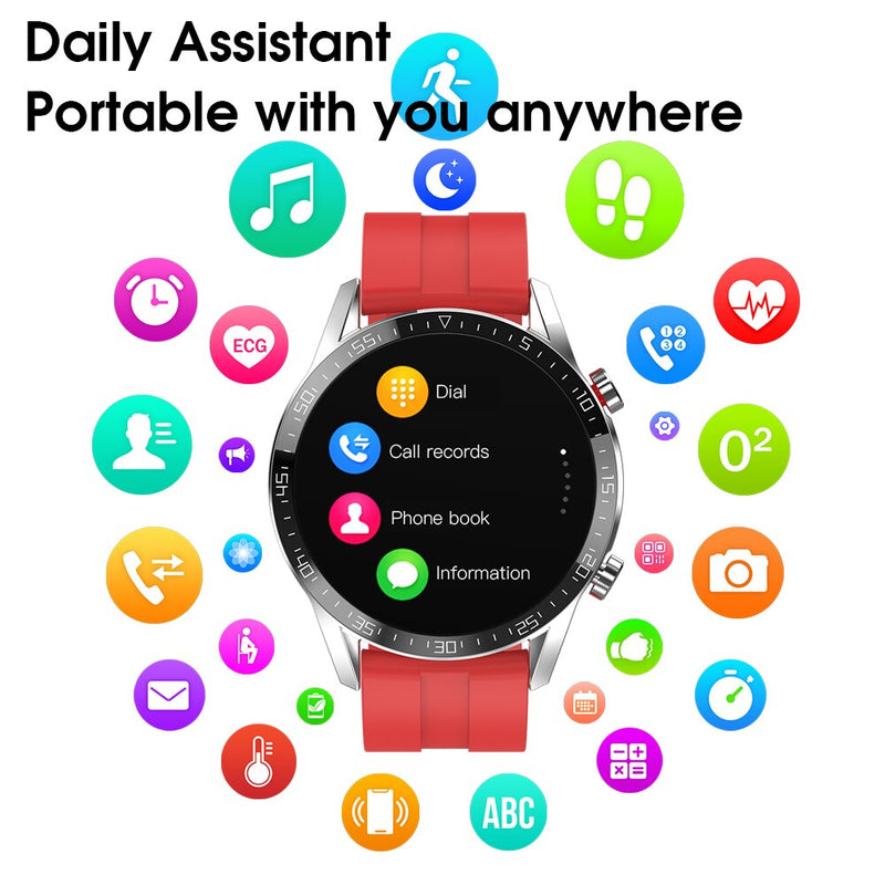All in 1 Smartwatch 2021 Smartwatch 1,3 Zoll Vollbild Herzfrequenz Blutdruck IP68 Bluetooth Anruf für Männer Android IOS