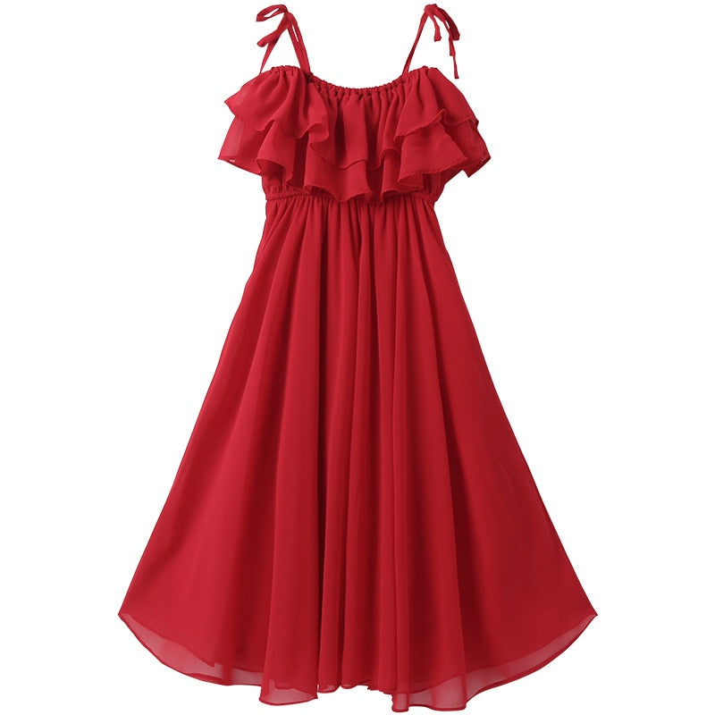 Kinderkleider für Mädchen Kleidung 2022 Sommer Abend Party Sling Langes Kleid Kinder Prinzessin Kleid Kinder Outfits 10 12 14 Jahre