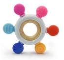 1PC Silicone Teether Baby Rudder Shape Wooden Teether Ring Kid Gift Food Grade Silicone Children&