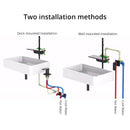 Wasserfall-Waschbecken-Hahn-Regal-Becken-Wasser-Mischbatterie-Qualitäts-Schwarzes an der Wand befestigtes Messing-elegante Lebens-Dekoration-Badezimmer-Hotel